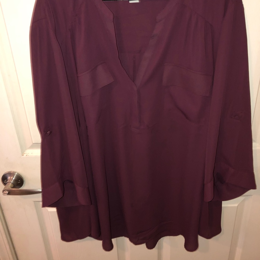 Torrid Size 5 Maroon Blouse - Picture 1 of 3
